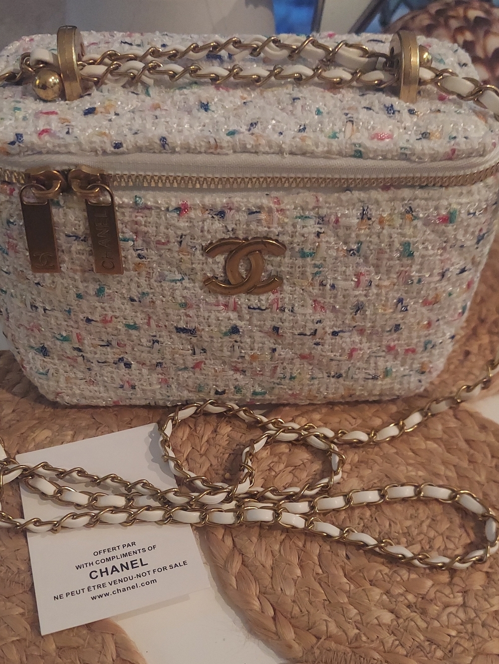 CC Beaute Tweed Vanity Case Chain Bag VIP GWP